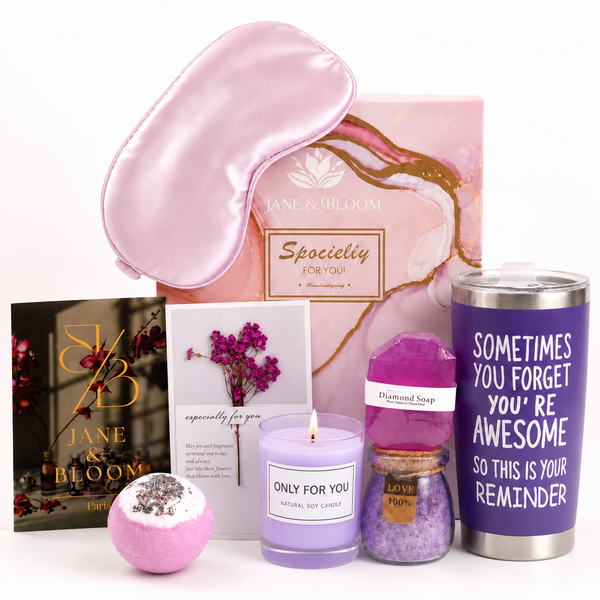 Evening Bloom Spa Gift Set – 6Pc Purple-Themed Bath & Body Treats